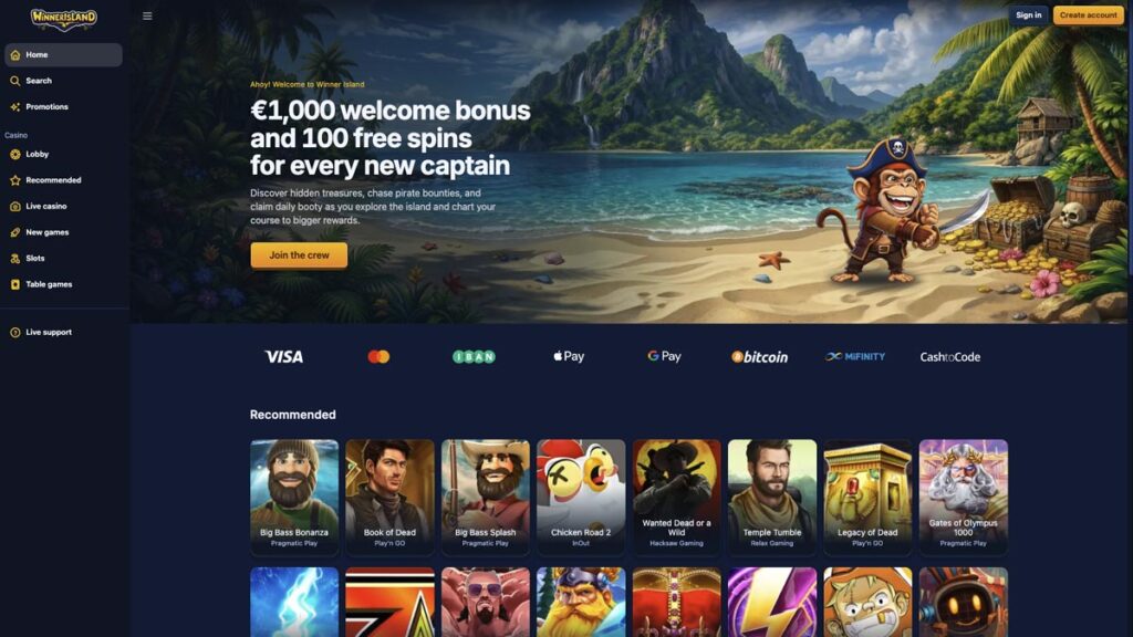 ervaringen met het winner island casino zonder cruks